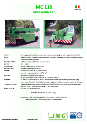 Gru semoventi industriali JMG MC 110