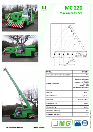 Gru semoventi industriali JMG MC 220