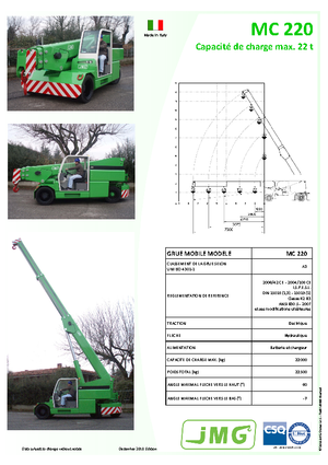 Gru semoventi industriali JMG MC 220