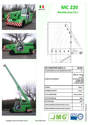 Gru semoventi industriali JMG MC 220
