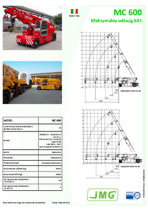 Gru semoventi industriali JMG MC 600