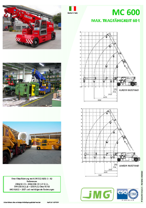Gru semoventi industriali JMG MC 600