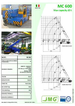 Gru semoventi industriali JMG MC 600