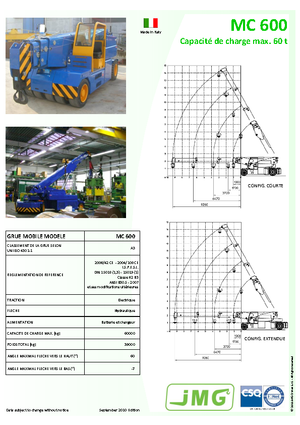 Gru semoventi industriali JMG MC 600