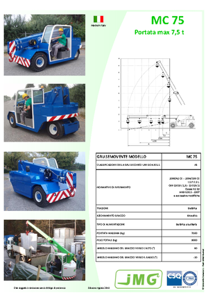 Gru semoventi industriali JMG MC 75