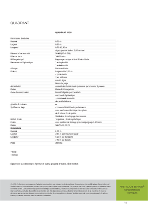 Presse per grandi imballaggi + Presse ad alta pressione Claas Quadrant 1150