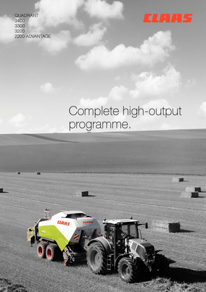 Presse per grandi imballaggi + Presse ad alta pressione Claas Quadrant 3300 RF