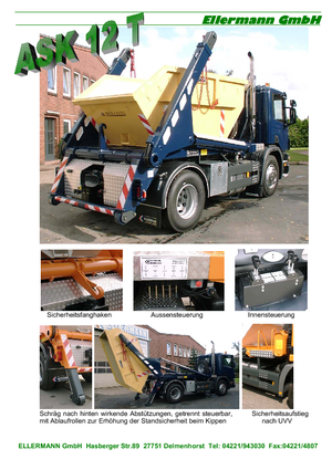 Autocarri con cassone ribaltabile a tazze Ellermann ASK 12 T
