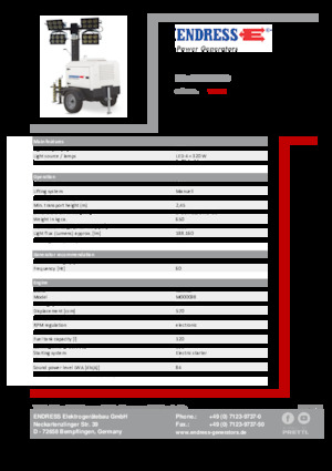 Torre faro Endress EFA 800 Y2-LED 