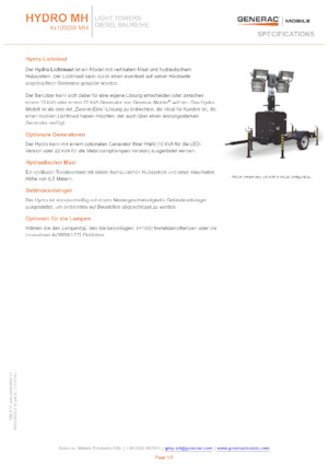 Torre faro Generac Mobile Hydro MH