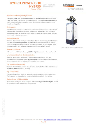 Torre faro Generac Mobile Hydro Power Box Hybrid