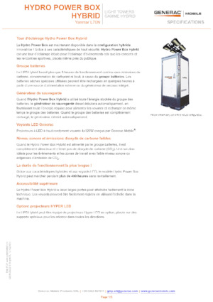 Torre faro Generac Mobile Hydro Power Box Hybrid