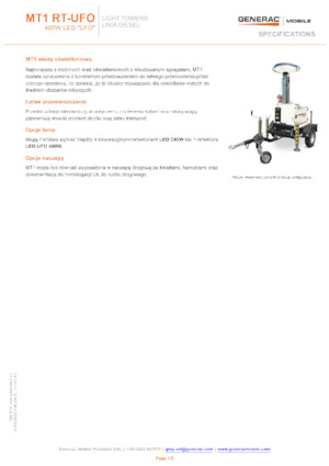 Torre faro Generac Mobile MT 1 LED
