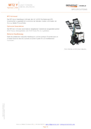 Torre faro Generac Mobile MT 2 Y