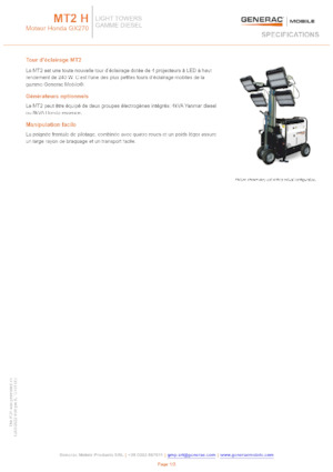 Torre faro Generac Mobile MT 2 Y