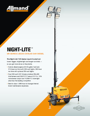 Torre faro Allmand Night-Lite GR Series Liquid-Cooled 3kW