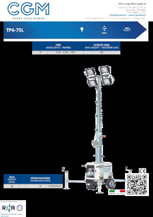 Torre faro CGM TP6-75L