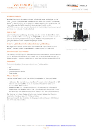 Torre faro Generac Mobile V 20 Pro
