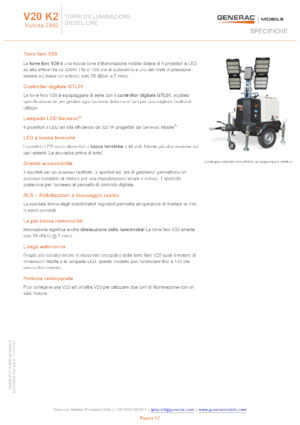 Torre faro Generac Mobile V 20 Y2