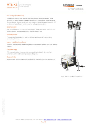 Torre faro Generac Mobile VT 8 P