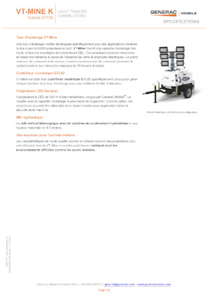 Torre faro Generac Mobile VT-MINE K