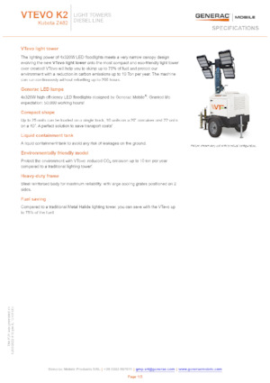 Torre faro Generac Mobile VTevo K2