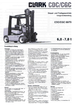 Carrelli elevatori frontali a gas Clark CGC 60