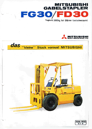 Carrelli elevatori frontali a gas Mitsubishi FG 30 K