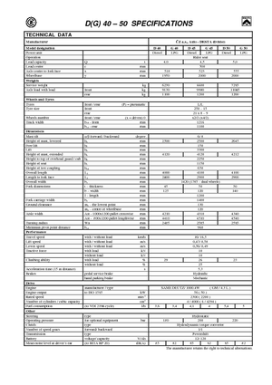 Carrelli elevatori frontali a gas Desta G 50