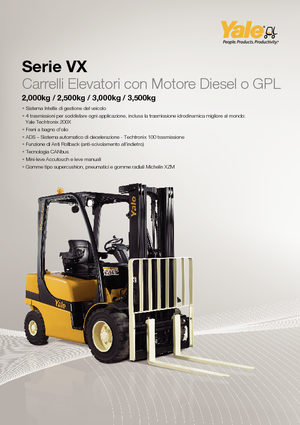 Carrelli elevatori frontali a gas Yale GLP 25VX Productivity
