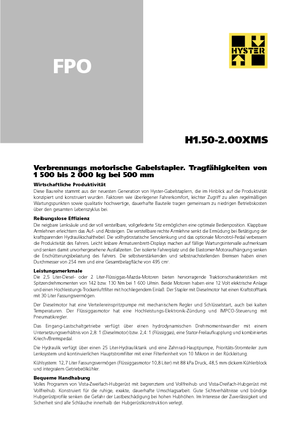 Carrelli elevatori frontali a gas Hyster H 1.75 XM