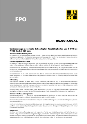 Carrelli elevatori frontali a gas Hyster H 7.00 XL