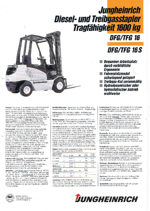 Carrelli elevatori frontali a gas Jungheinrich TFG 16