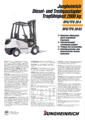 Carrelli elevatori frontali a gas Jungheinrich TFG-20 A