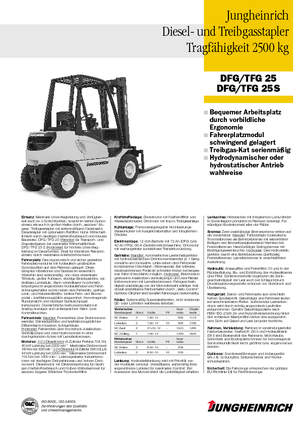 Carrelli elevatori frontali a gas Jungheinrich TFG 25 BK