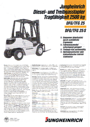 Carrelli elevatori frontali a gas Jungheinrich TFG 25