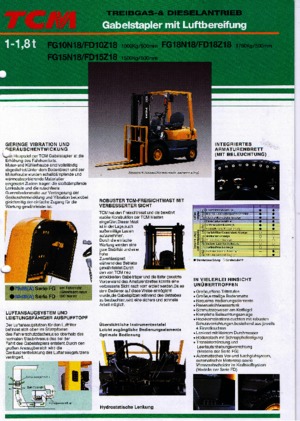 Carrelli elevatori frontali a gas TCM FG 15 N 18 T