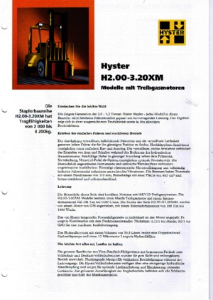 Carrelli elevatori frontali a gas Hyster H 3.00 XML