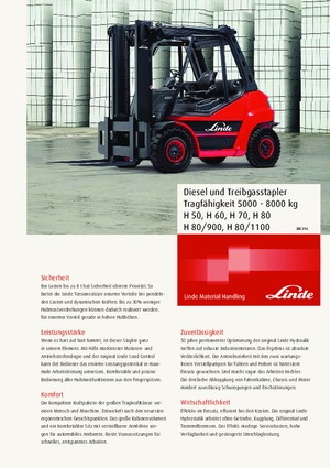 Carrelli elevatori frontali a gas Linde H80/900T