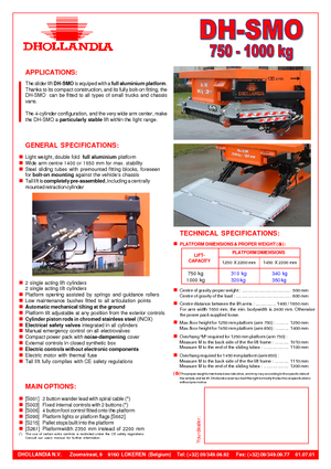 Sponde di carico Dhollandia DH-SMO