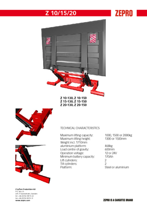 Sponde di carico ZEPRO Z 15-150
