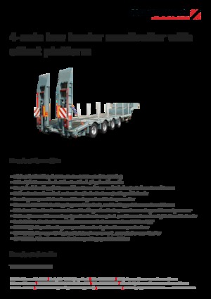 Semirimorchio a pianale ribassato Schwarzmüller 4-axle low loader semitrailer with offset platform - reinforced - extendible