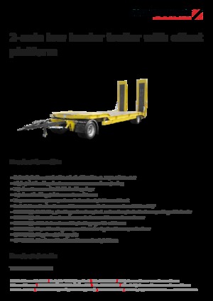 Rimorchio ribassato Schwarzmüller 2-axle low loader trailer with offset platform