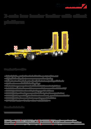 Rimorchio ribassato Schwarzmüller 3-axle low loader trailer with offset platform