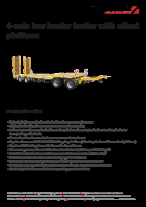 Rimorchio ribassato Schwarzmüller 4-axle low loader trailer with offset platform