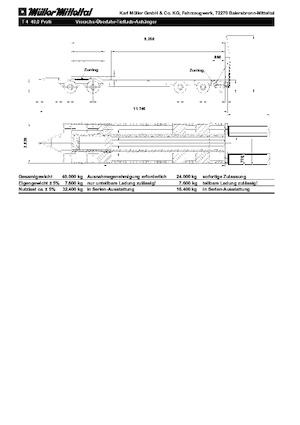 Rimorchio ribassato Müller Mitteltal T 4 40,0 Profi