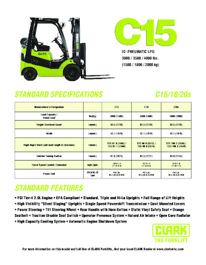 Carrelli elevatori frontali a gas Clark C20s