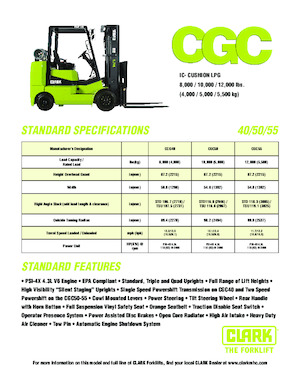 Carrelli elevatori frontali a gas Clark CGC 55