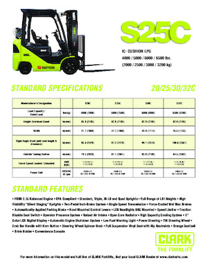 Carrelli elevatori frontali a gas Clark S20C