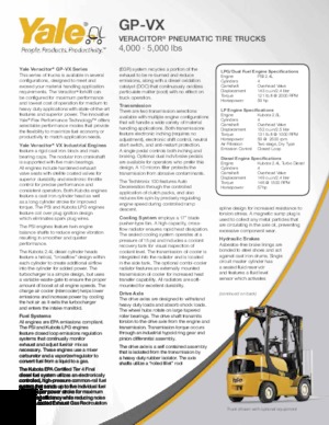 Carrelli elevatori frontali a gas Yale GP040VX